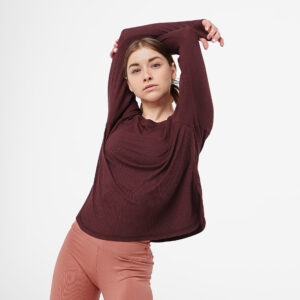 Red Basic Athletic Long-Sleeved Shirt